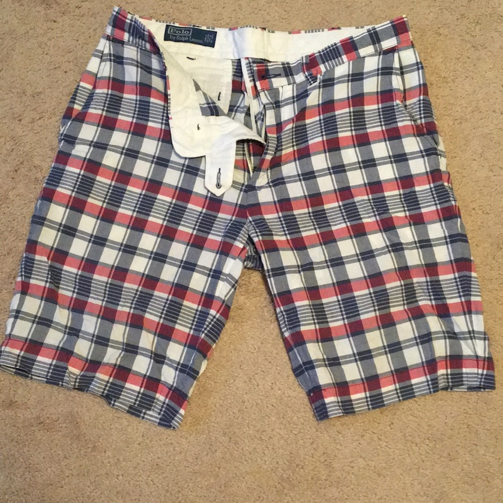 Polo Plaid Chino Shorts
